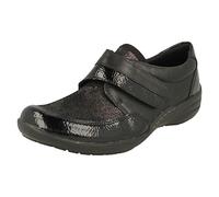 Rieker Damen Halbschuhe Schwarz, Moccasin, Schwarz,
