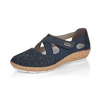 Rieker Damen Halbschuhe Women's 44856 Low Shoes, Blau, 4 UK