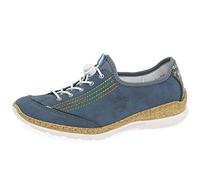Rieker Damen Halbschuhe Women's N42T0 Low Shoes, weiß, 4 UK Blue