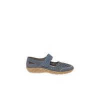 Rieker Ladies Cut Out Detailed Mary Jane Shoes 44896-15 - Blue Nubuck - UK Size 7.5 - EU Size 41 - US Size 9.5