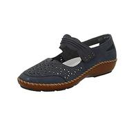 Women's Rieker 44896-14 Womens Shoes Blue - Black