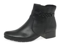 Rieker 78676-00 Ladies Black Zipper Boots Colour: Black, Size: EU 39 /