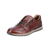 Rieker Emery Mens Leather Casuals Trainers with Side Zip and lace up Front Trainers (Brown, UK Footwear Size System, Adult, Men, Numeric, Medium, 11)