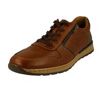Rieker Men's Trainers Emery Brown Zip Leather Size 10