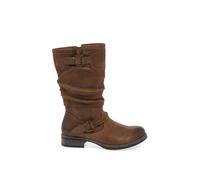 Rieker Estella Womens Calf Length Slouch Boots 6.5/40 Brown (Nuss/Nuss 22)