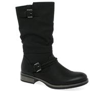Rieker Women's Estella Womens Calf Length Slouch Boots - Black - Size: 6.5/D