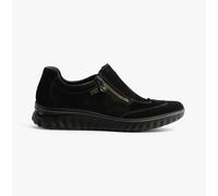 Rieker Ladies Zip Fastening RiekerTEX Casual Shoes 59071-00 - Black Suede - UK Size 6 - EU Size 39 - US Size 8