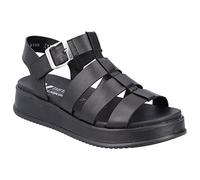 Rieker Evolution Womens W0804-00 Lugano Multi Strap Sandals (Black, UK Footwear Size System, Adult, Women, Numeric, Medium, 7.5)