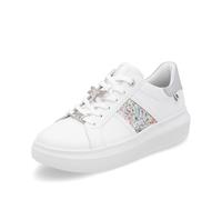 Rieker W1202 Ladies Lace-up 6 White Combi