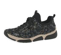 Rieker Excursion Womens Trainers 7.5 UK Black Metallic Print