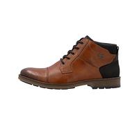Rieker F4500 mens tan leather lace up ankle boots with zip | water resistant membrane