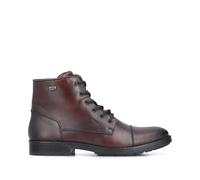 Rieker F4546 mens smart dark tan high shine leather ankle boots with zip