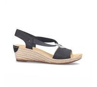 Rieker 624H6-14 Ladies Blue Elastic Band (Goring) Colour: Blue, Size: