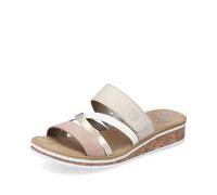 Rieker Womens Faye Low Wedge Sandals Light Rose Multi UK 6.5
