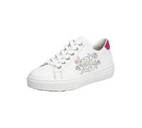 Rieker Floral Print Lace-Up Trainers White Print