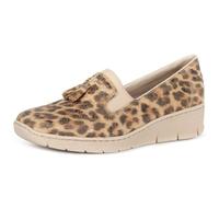 Rieker Gleam Womens Tassel Loafers 5 UK NAT Leopard