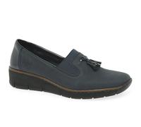 Rieker Gleam Womens Tassel Loafers - Blue, EU 41