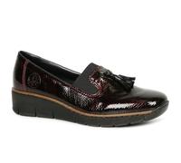 Rieker 53751-35 Wine patent Womens Comfort Slip On Shoes in a Plain Man-made in Size 39