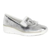 Rieker Gleam Womens Tassel Loafers - EU 41, Silver