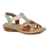 Green Elasticated Sandals for Women | Rieker 65918-52