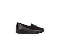 Rieker 53771-00 Black patent suede Womens Comfort Slip On Shoes in a Plain Suede Leather in Size 39