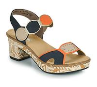 Rieker Heeled sandals 63876-90 in Blue 4