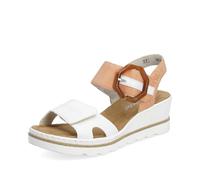 Rieker JENA Womens Wedge Heel Sandals 6.5 UK Apricot/White