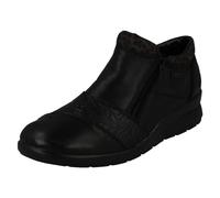 Rieker Ladies Dual Zip Fastening Ankle Boots L4881-01 - Black Leather - UK Size 4 - EU Size 37 - US Size 6
