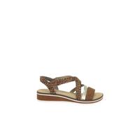 Rieker V3663-24 Tan Womens Flat Sandals in a Plain Man-made in Size 42