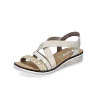 Rieker Kaz Womens Sandals 7.5 UK Gold/Beige/Muschel