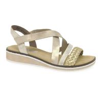 Rieker Kaz Womens Sandals 3.5 UK Gold/Beige/Muschel