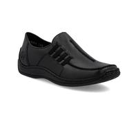Rieker L1777-00 Black Leather Womens Comfort Slip On Shoes