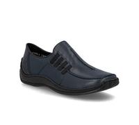 Rieker Women's Slip-On Shoes L1777-14 - Navy Plain Leather Comfort - Size 41