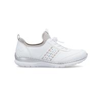 Rieker L3259-80 White Women's Elasticated Casual Trainers
