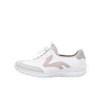 Rieker L32G9 White Combi Slip on Trainers with Elastic Laces (White, UK Footwear Size System, Adult, Women, Numeric, Medium, 5)