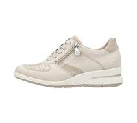 Rieker L4821 Women's qleather and Super Soft Stretch Upper Wedge (Beige, UK Footwear Size System, Adult, Women, Numeric, Medium, 6.5)