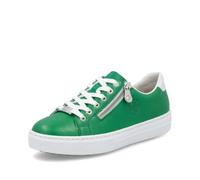 Rieker Women's Zip Trainers L59L1-52 Plain Leather Green EU 39 / UK 6