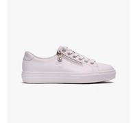 Rieker L59L1 Womens Suede Lace-Up, Zip Up Lightweight White/Combi Court Trainers