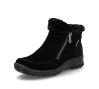 Rieker L7188 black suede zip boots with cosy wool lining waterproof (Black, 6, UK Footwear Size System, Adult, Women, Numeric, Medium, 6)