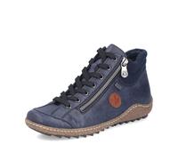Rieker Liv L7514 navy blue lace up ankle boots | water resistant