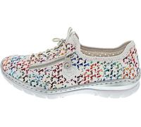 Rieker Women's L3252 Loafer, Multi White Silver, 8 UK