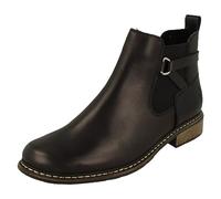 Rieker Ladies Ankle Boots with Strap Detail Z4981-00 - Black Leather - UK Size 6 - EU Size 39 - US Size 8
