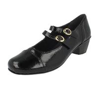 Rieker Pumps 41758-00 Black Leather Block Heel UK Size 4