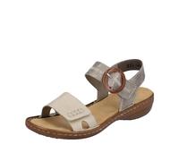 Rieker 608Z3-60 Ladies Beige Hook & Loop Sandals Size: EU 41 / UK