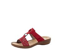 Rieker Ladies Casual Mule Sandals 608A7-33 - Red Synthetic - UK Size 6 - EU Size 39 - US Size 8