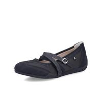 Rieker Ladies Classic Ballet Flats 41250 Women's Flats Loose Inlay, Black 00, 43 EU Schmal