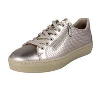 Rieker Ladies Detailed Casual Trainers with Side Zip L5955-90 - Metallic Leather - UK Size 6 - EU Size 39 - US Size 8 Gold