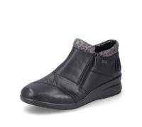 Rieker L4881-01 Black leather Womens Ankle Boots in a Plain Leather in Size 40