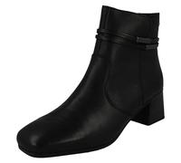 Rieker Ladies Elegant Ankle Boots 70973-00 - Black Leather - UK Size 6 - EU Size 39 - US Size 8