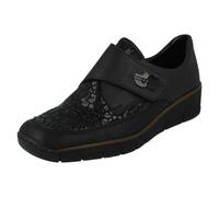 Rieker Ladies Everyday Casual Shoes 537C0 - Black - UK 7.5
